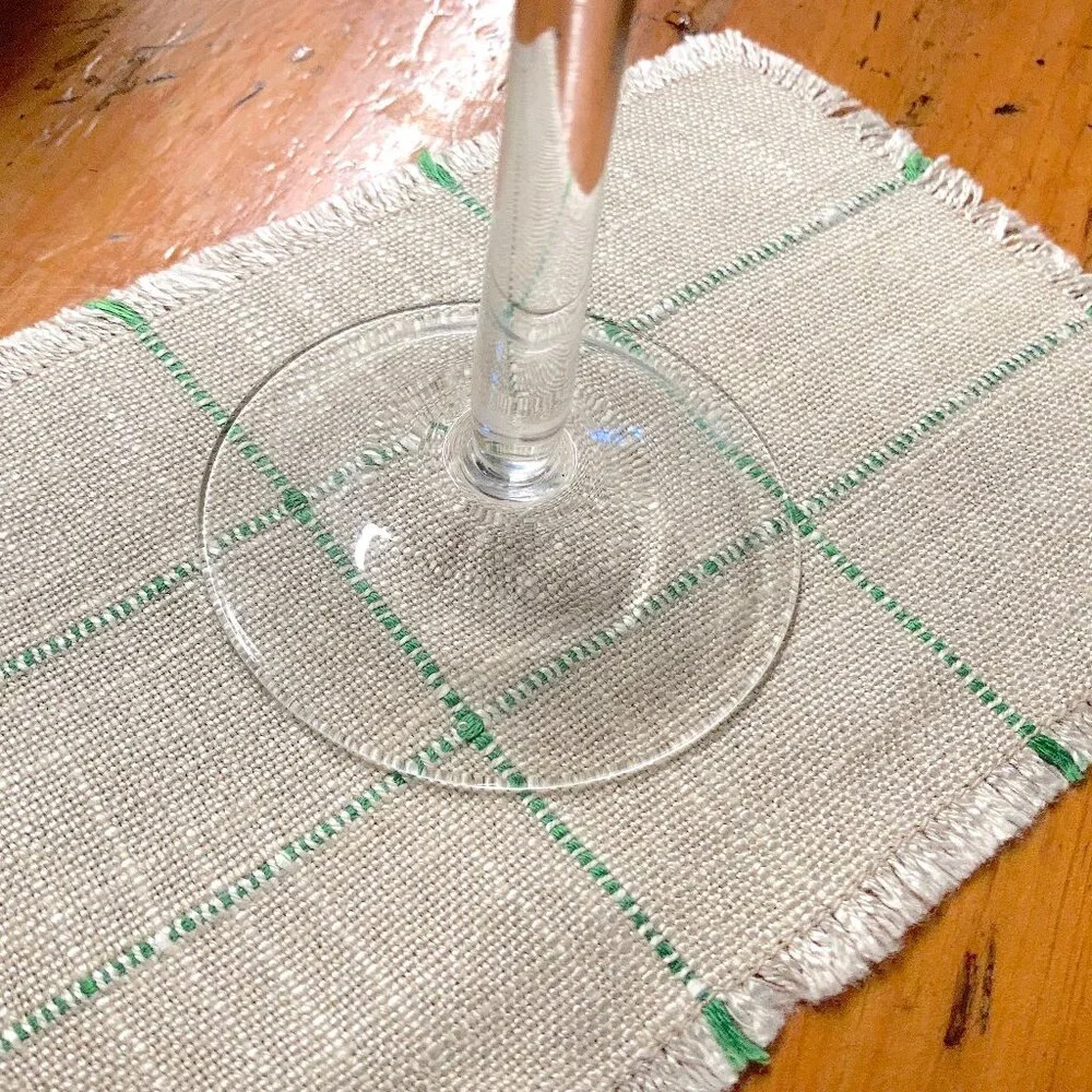 Set of 6 Vintage MCM Handwoven Cocktail Mats